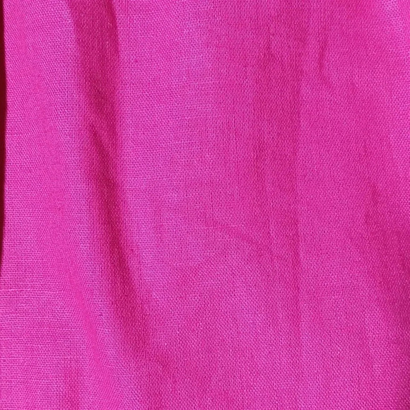 J. Crew Linen Cotten lined pink pull on skirt scalloped hem elastic waist 4 - Picture 4 of 8